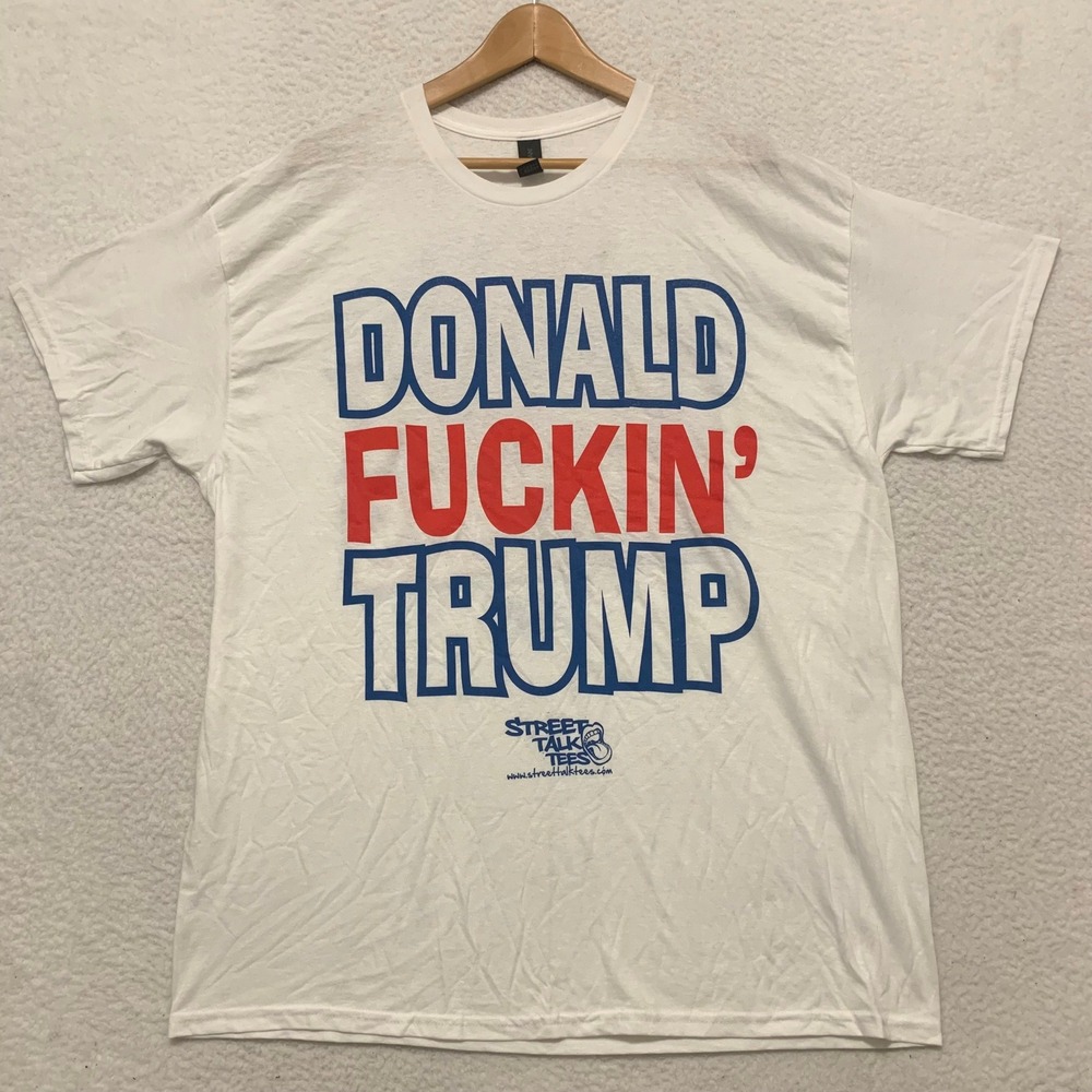 Street Talk Tees Donald Trump Graphic T-Shirt White Mens Large I'm Back Crewneck
